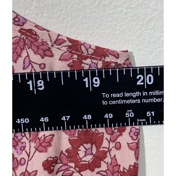 Faherty Women’s Jumpsuit Size L Red Boho Floral Print Organic Cotton Sleeveless - Picture 10 of 11